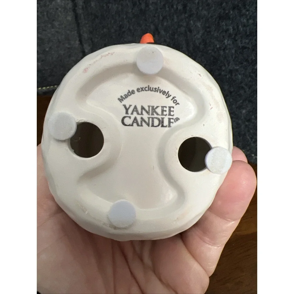 yankee candle snowman‎ tea light holder vintage